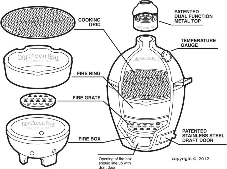 Big Green Egg Big Green Egg Large + Integgrated Nest + Handler