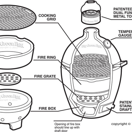 Big Green Egg Big Green Egg XXLarge + Integgrated Nest + Handler + Cover