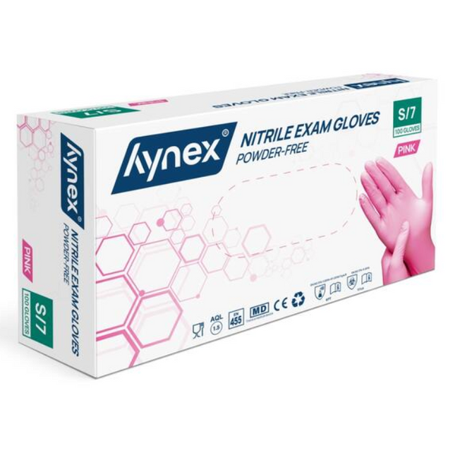 Hynex Hynex Nitril Handschoenen Xtra Strong Roze 100 stuks Small