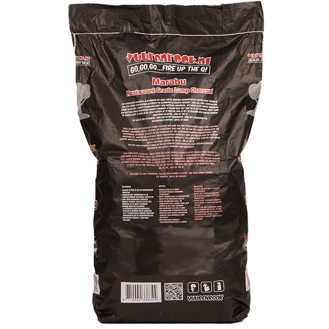 Vuur & Rook Transport Damage: Vuur&Rook Restaurant Grade Marabu Houtskool 10 kg