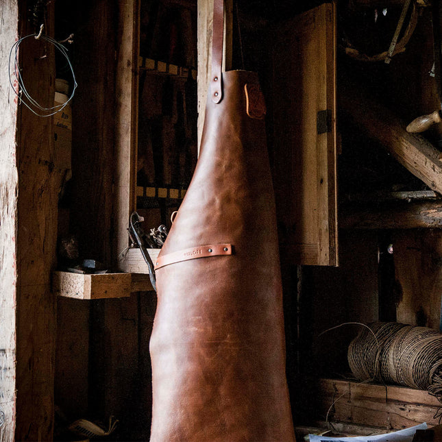 Witloft Witloft Cognac/Cognac Leren Schort Classic Collection