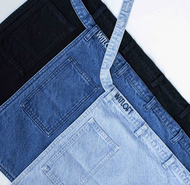 Witloft Witloft Light Blue Apron Waist Down Denim Collection