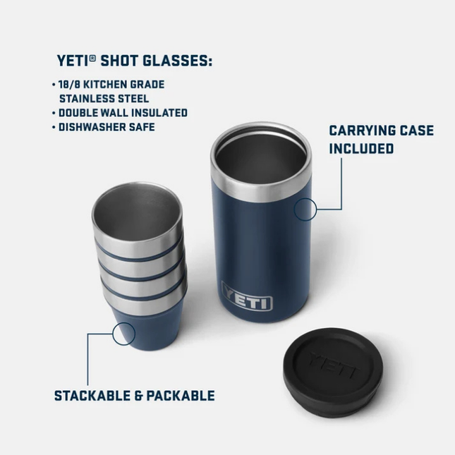 YETI YETI Shotglazen White 4 stuks